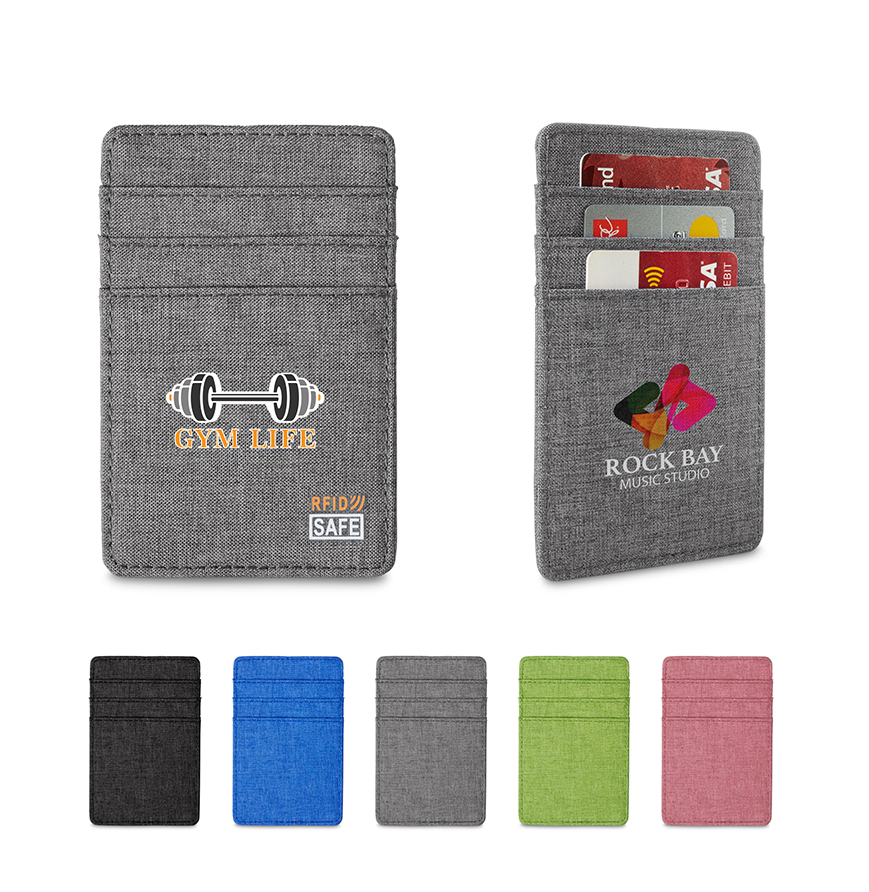 Heathered RFID Wallet with 6 Card Pockets