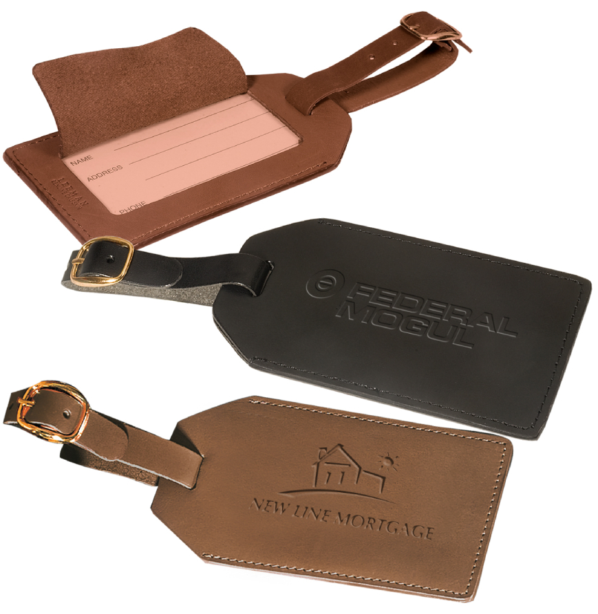 Grand Central Luggage Tag Sueded Full-Grain Leather