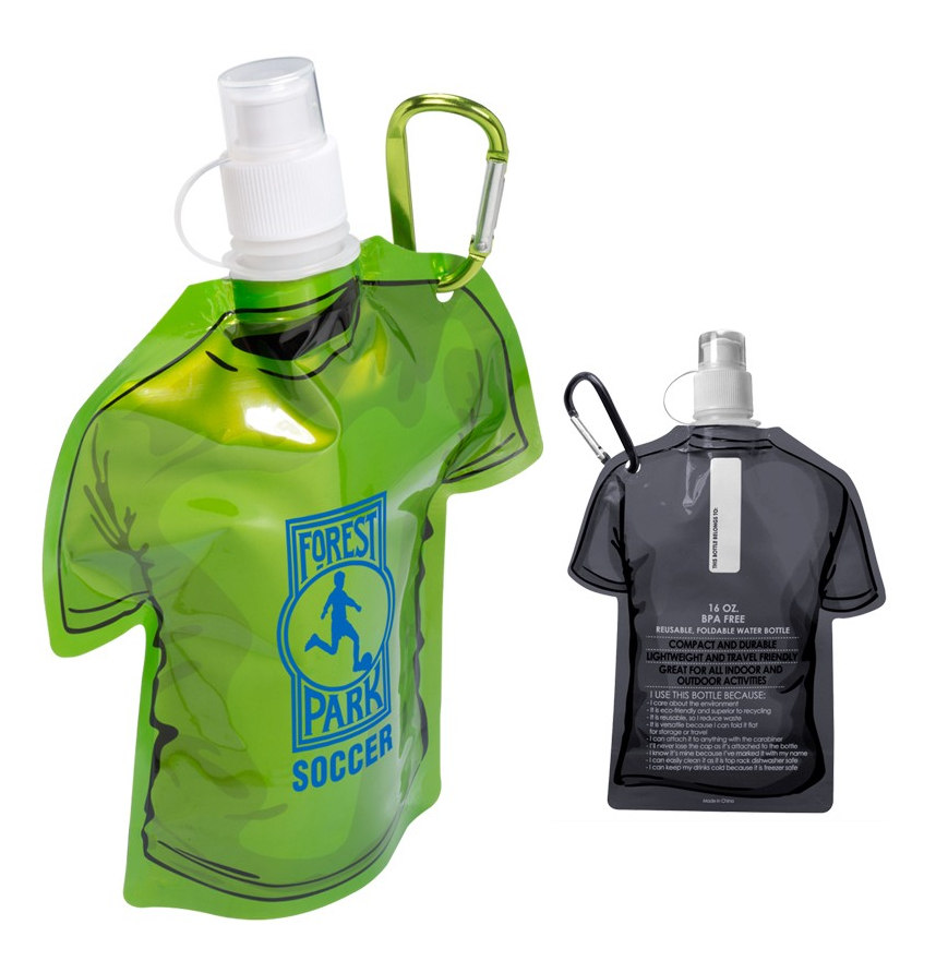 T-Shirt Shaped Collapsible 16 oz Water Bottle