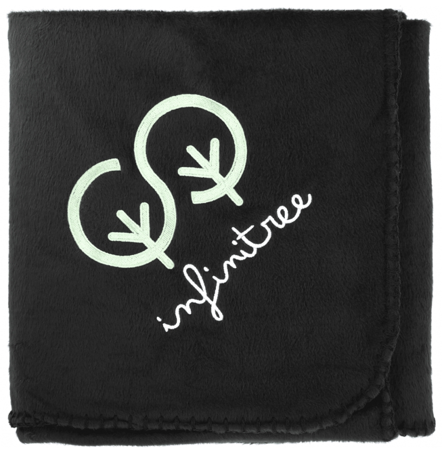 100 Recycled PET Fleece Blanket with Canvas Pouch