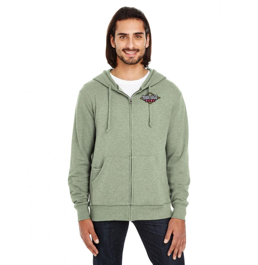 Threadfast Apparel  Unisex Triblend French Terry Full-Zip