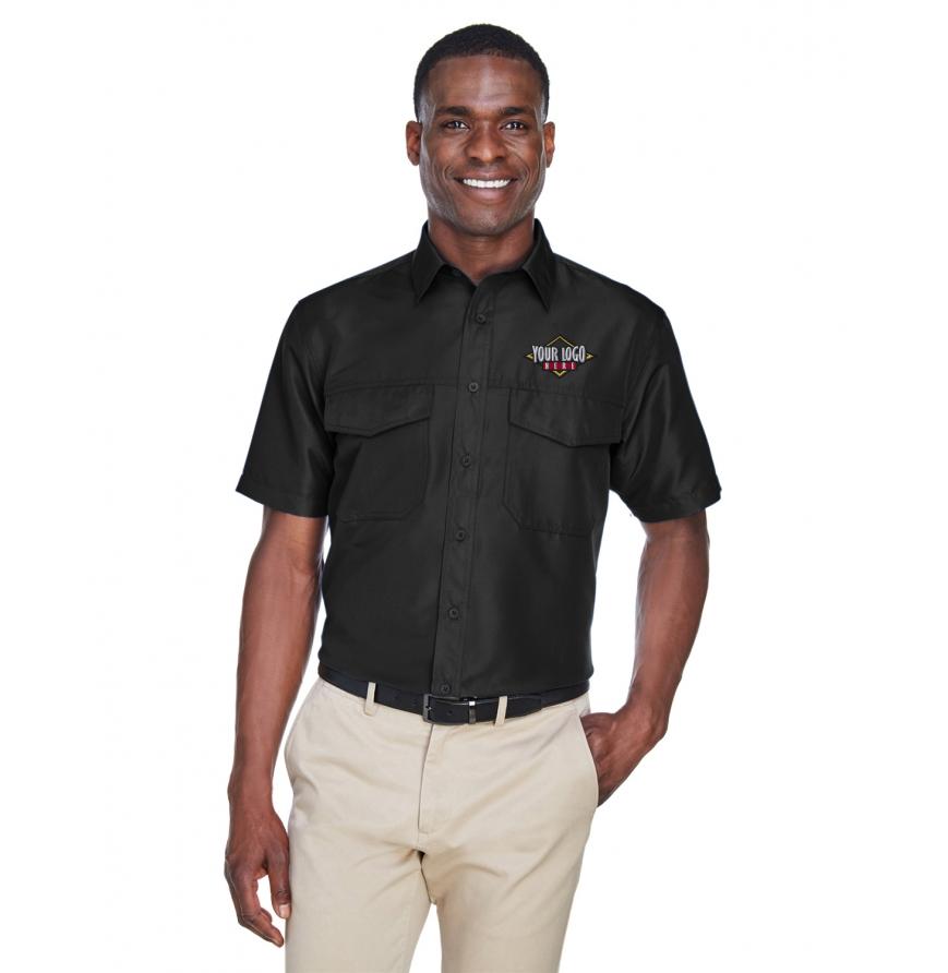 Harriton Mens Key West Short-Sleeve Performance Staff Shirt