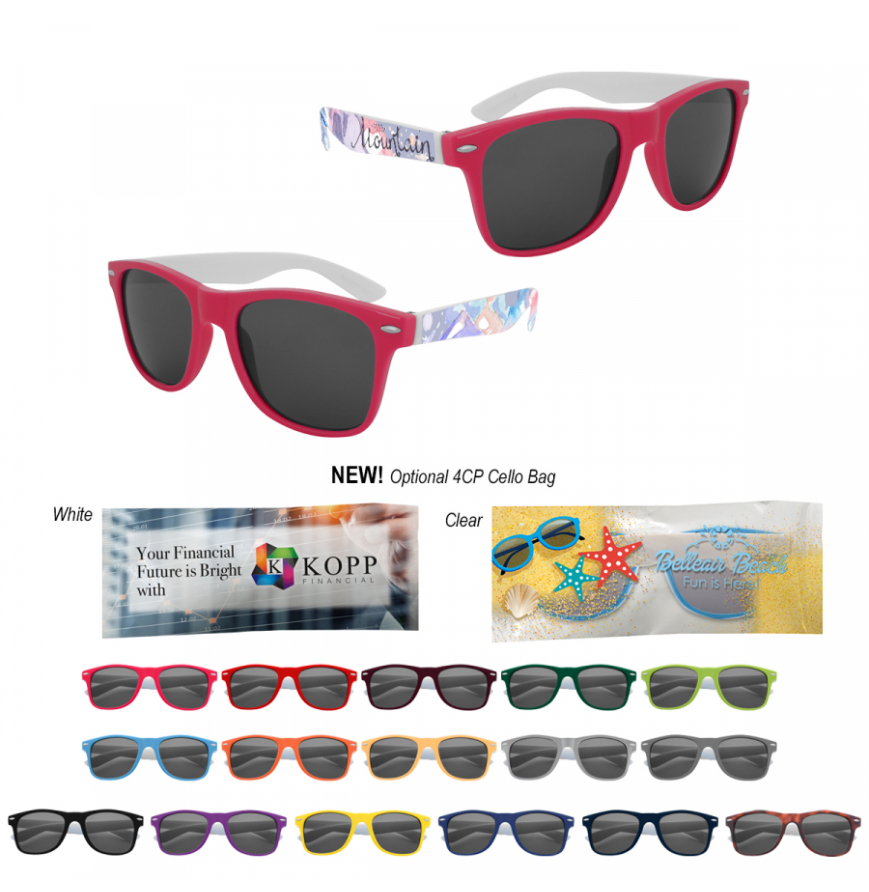 Full Color Colorblock Malibu Sunglasses