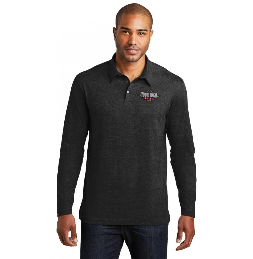 Port Authority Long Sleeve Meridian Cotton Blend Polo