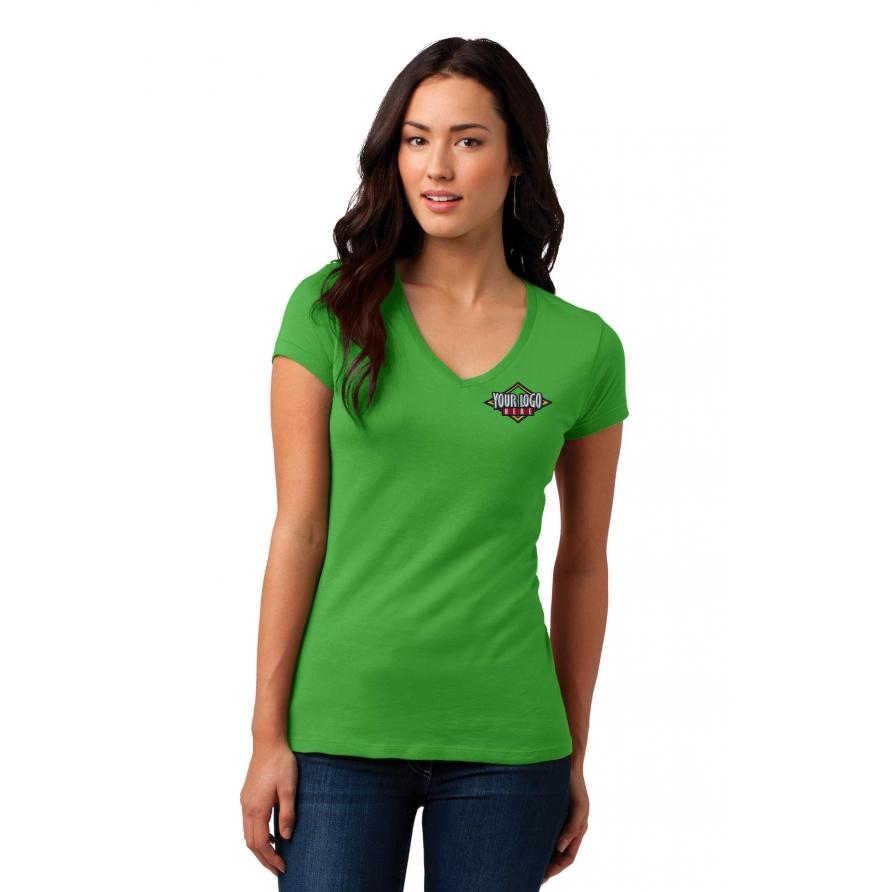 DISCONTINUED District Juniors Soft Wash V-Neck Tee