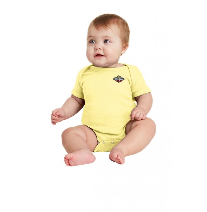 Rabbit Skins Infant Short Sleeve Baby Rib Bodysuit