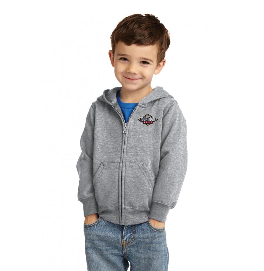 Port  Company Toddler Core Fleece Full-Zip Hooded Sweatshirt