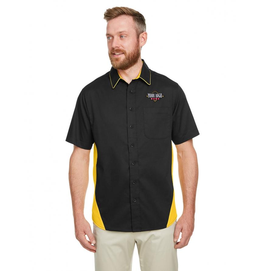 Button Down Custom Embroidered Solar Performance Short Sleeve