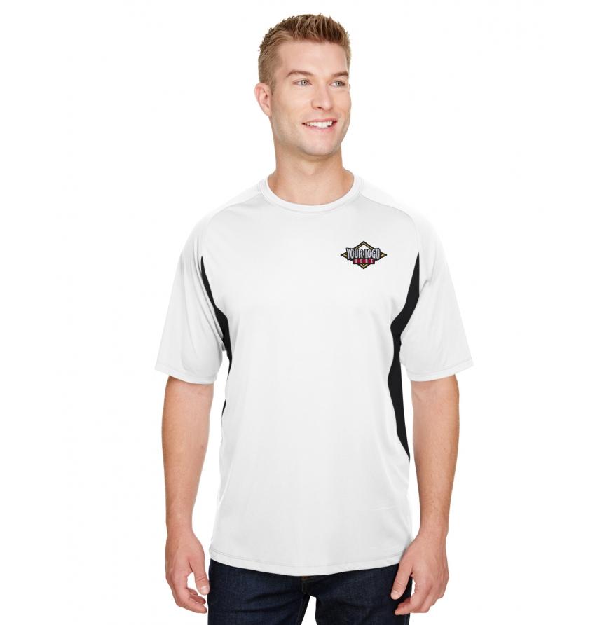 Mens Cooling Performance Color Blocked T-Shirt