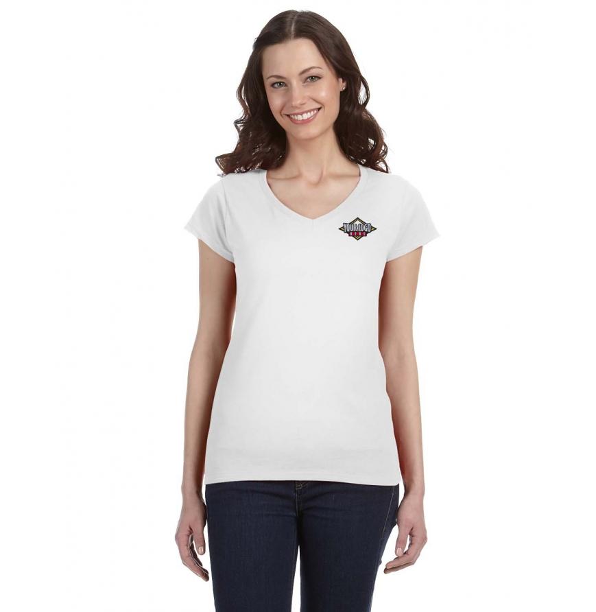 Ladies SoftStyle 45 oz Fitted V-Neck T-Shirt