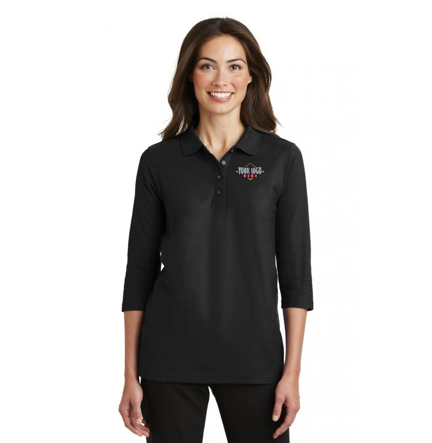 Port Authority Ladies Silk Touch 34-Sleeve Polo