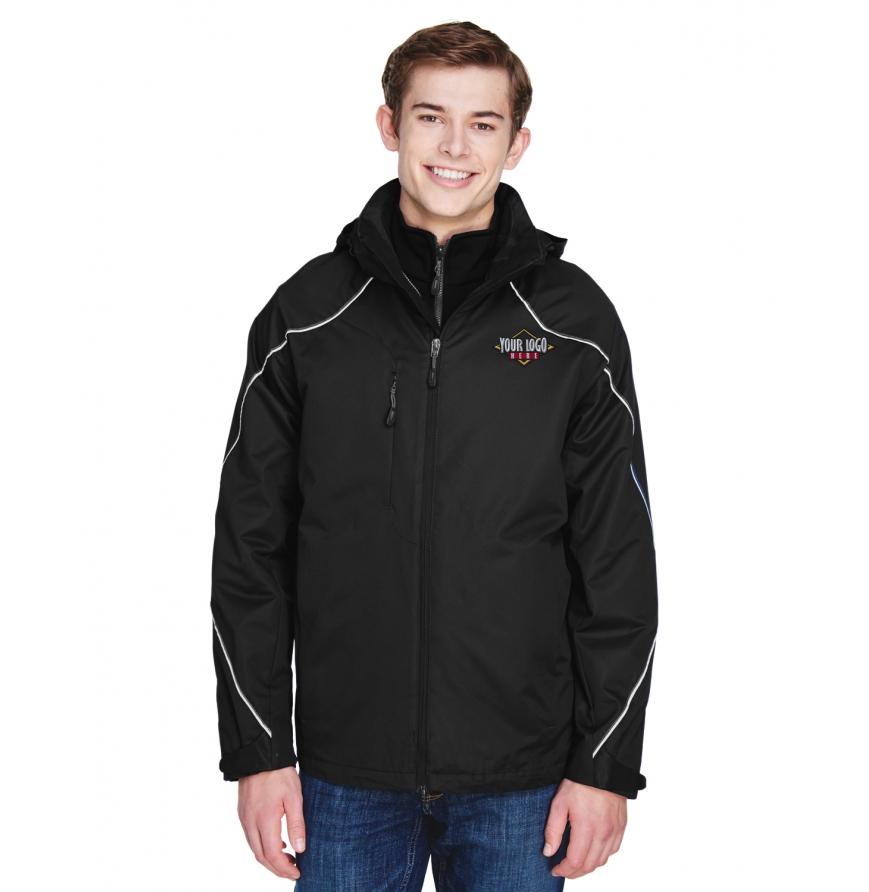 Mens Angle 3-in-1 Jacket with Bonded Fleece Liner