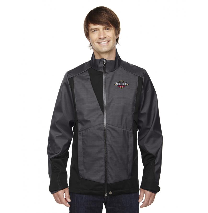 Mens Commute Three-Layer Light Bonded Two-Tone Soft Shell Jacket with Heat Reflect Technology