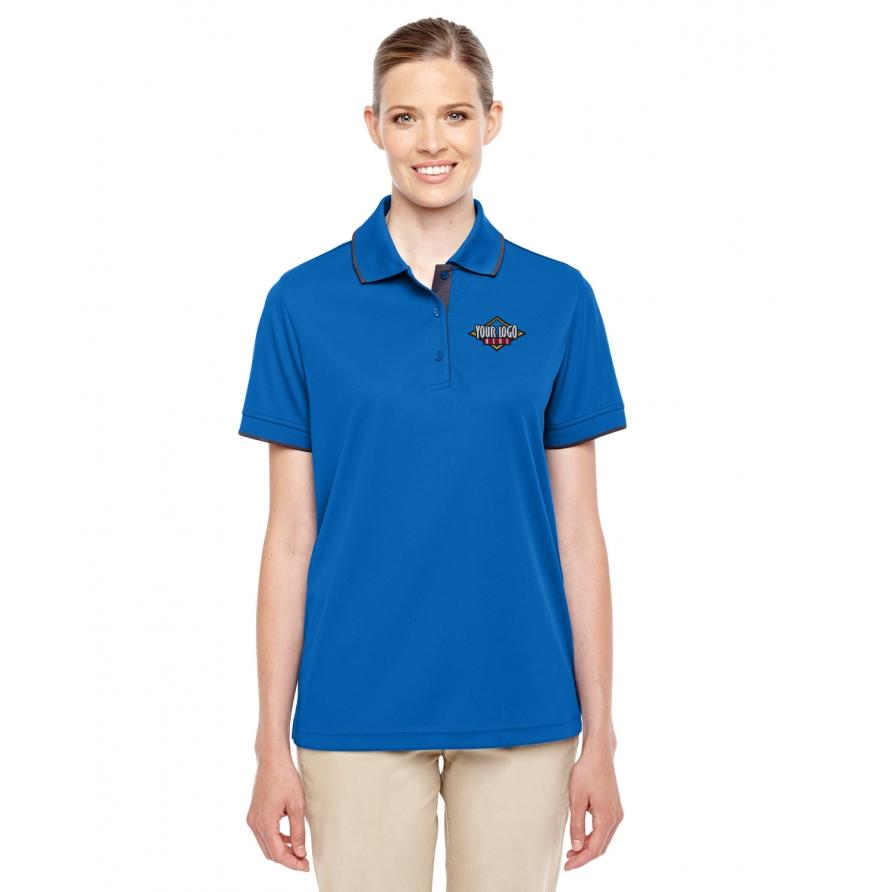 Ladies Motive Performance Piqu Polo with Tipped Collar