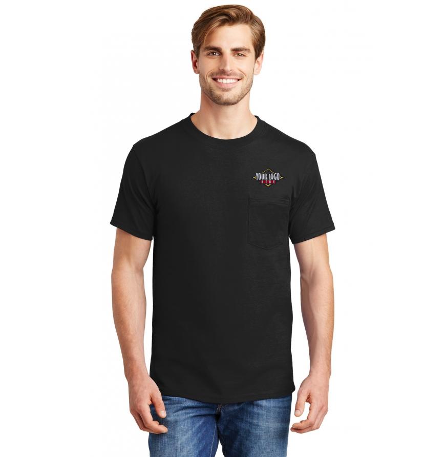 Hanes Beefy-T - 100 Cotton T-Shirt with Pocket