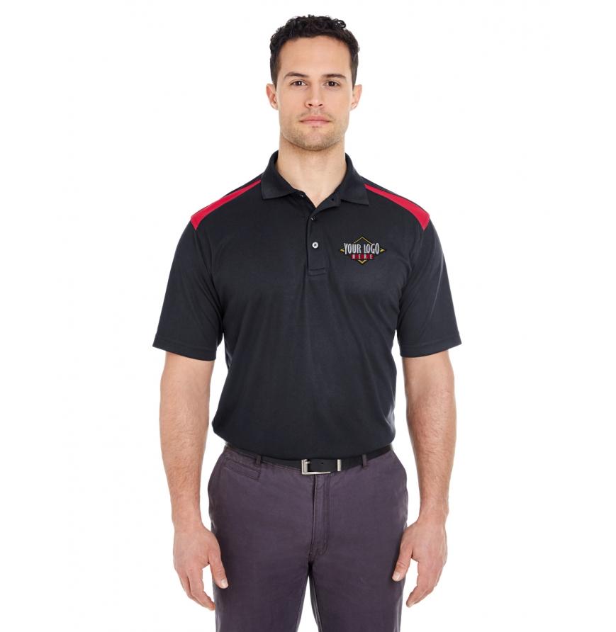 Adult Cool  Dry Two-Tone Mesh Piqu Polo