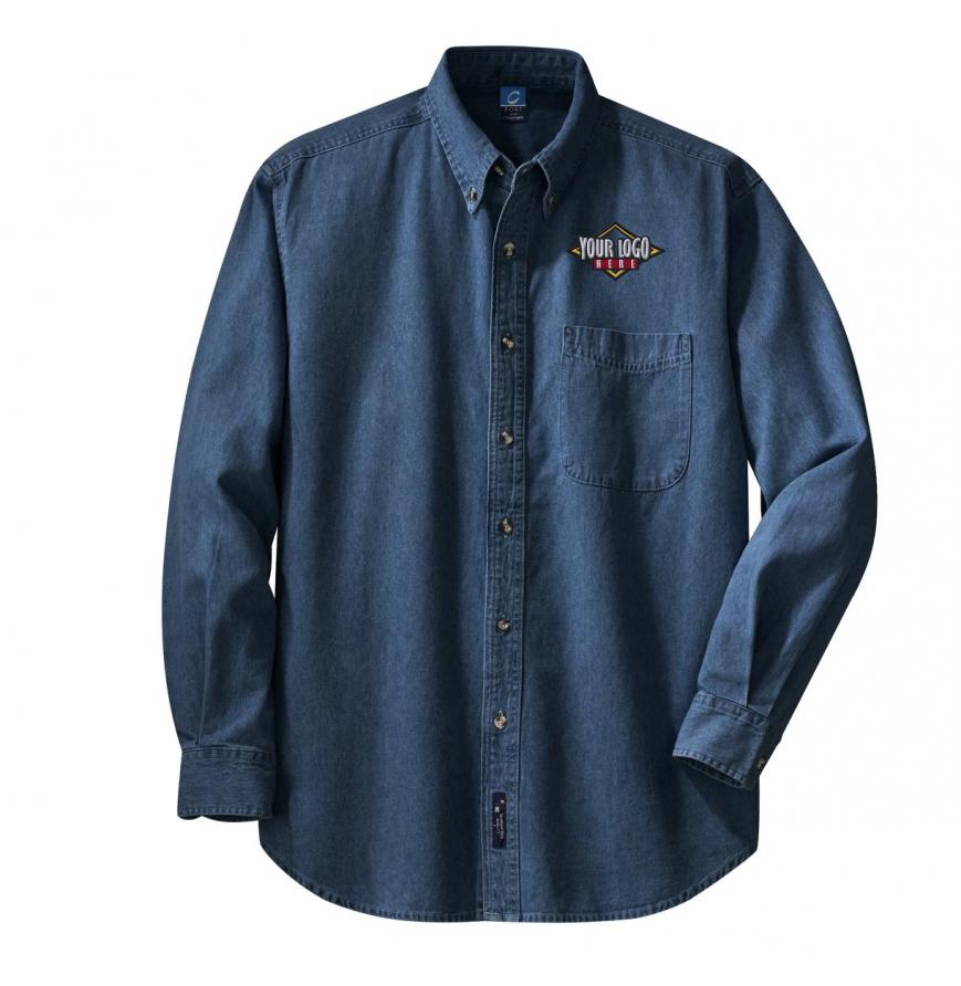 Port  Company - Long Sleeve Value Denim Shirt