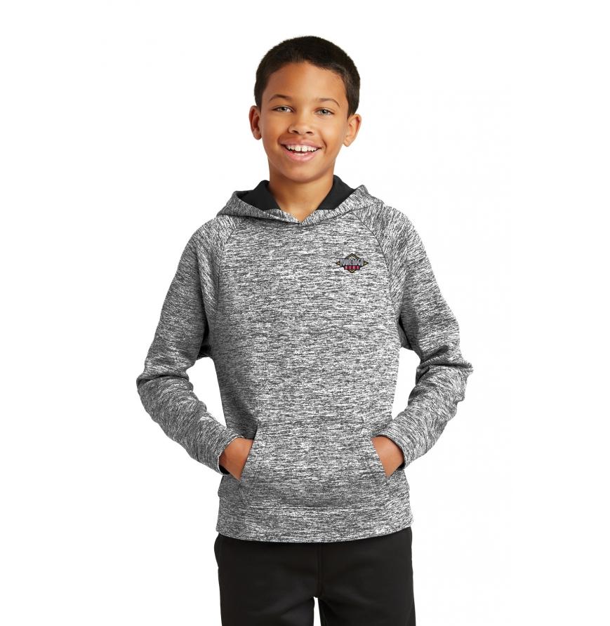 Sport-Tek Youth PosiCharge Electric Heather Fleece Hooded Pullover