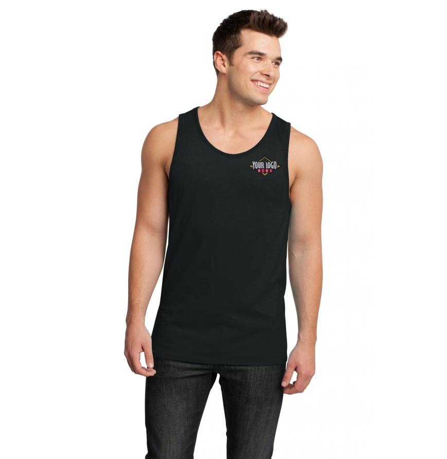 DISCONTINUED District - Young Mens Cotton Ringer Tank