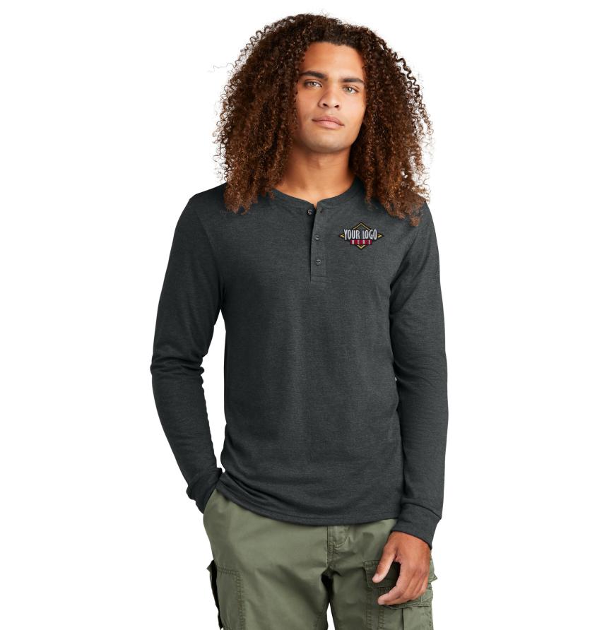 District Perfect Tri Long Sleeve Henley